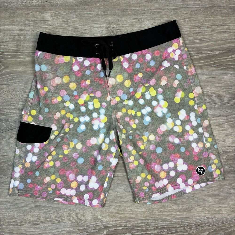 Ezekiel Men’s Skittles Board Shorts Size 34 Swim Trunks Multicolor